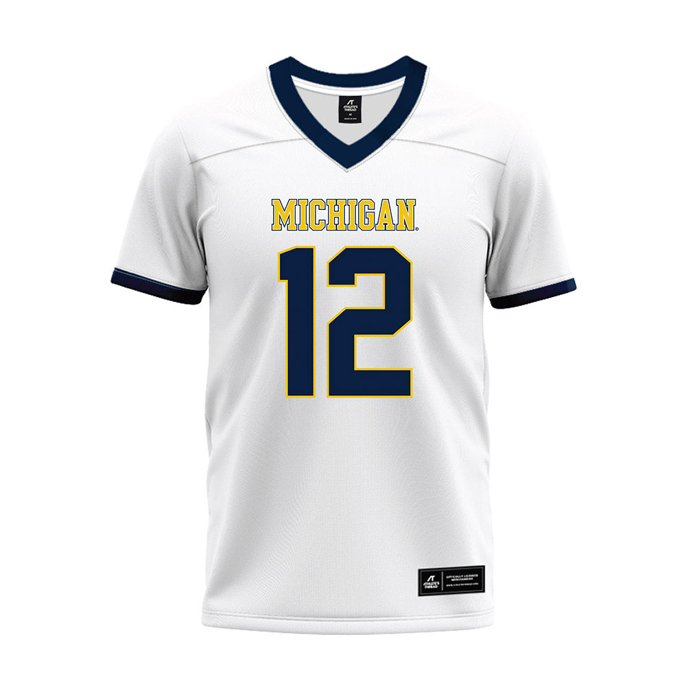 Athlete's Thread University of Michigan Football Nathaniel Owusu-Boateng White Sublimated Jersey