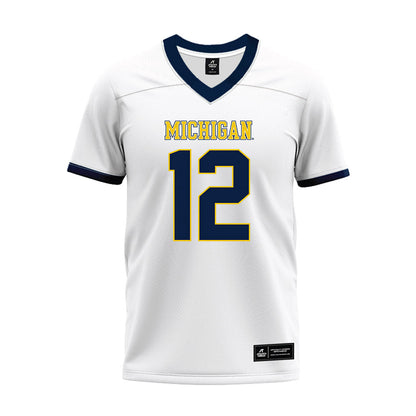 Athlete's Thread University of Michigan Football Nathaniel Owusu-Boateng White Sublimated Jersey