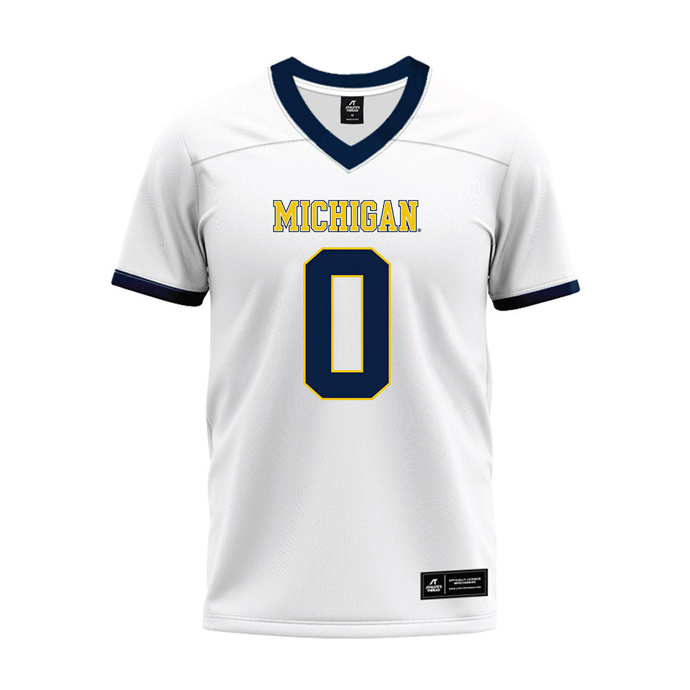 Athlete's Thread University of Michigan Football Tre Williams White Sublimated Jersey