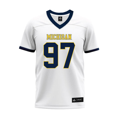 Athlete's Thread University of Michigan Football Chibi Anwunah White Sublimated Jersey