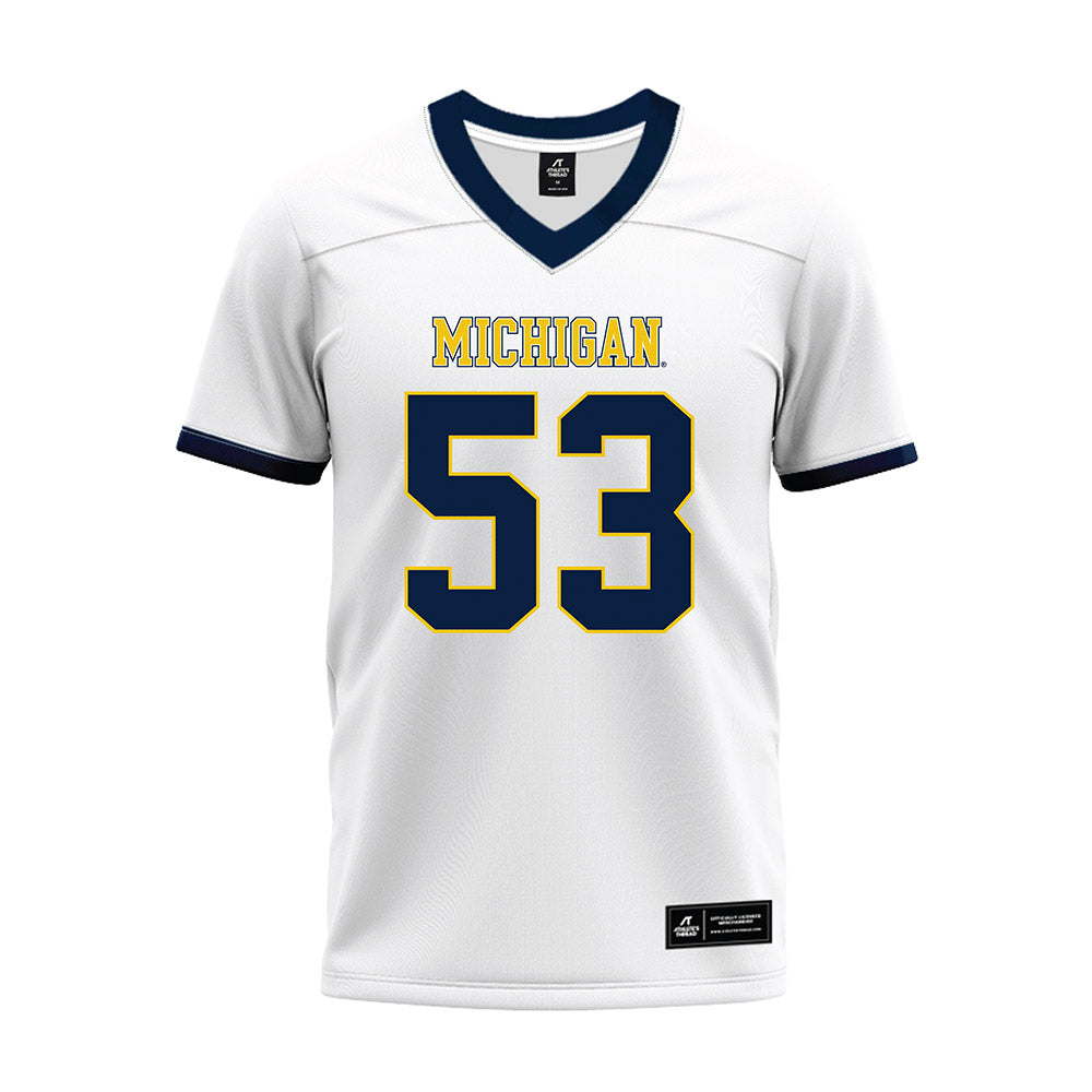 Athlete's Thread University of Michigan Football Jake Guarnera White Sublimated Jersey