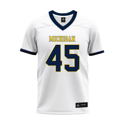 Athlete's Thread University of Michigan Football Greg Tarr White Sublimated Jersey