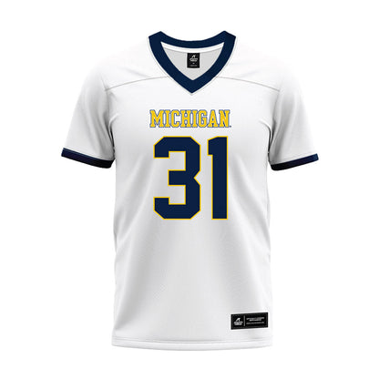 Athlete's Thread University of Michigan Football Nico Andrighetto White Sublimated Jersey