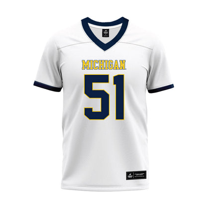 Athlete's Thread University of Michigan Football Greg Crippen White Sublimated Jersey