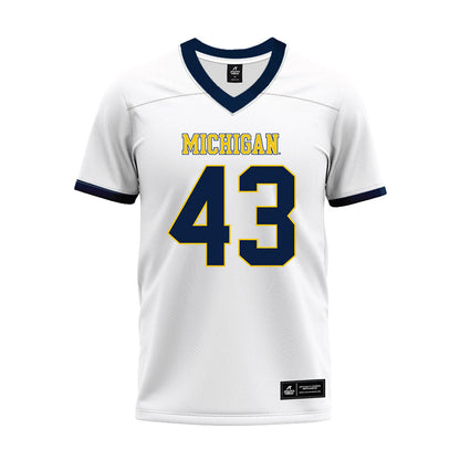 Athlete's Thread University of Michigan Football Deakon Tonielli White Sublimated Jersey