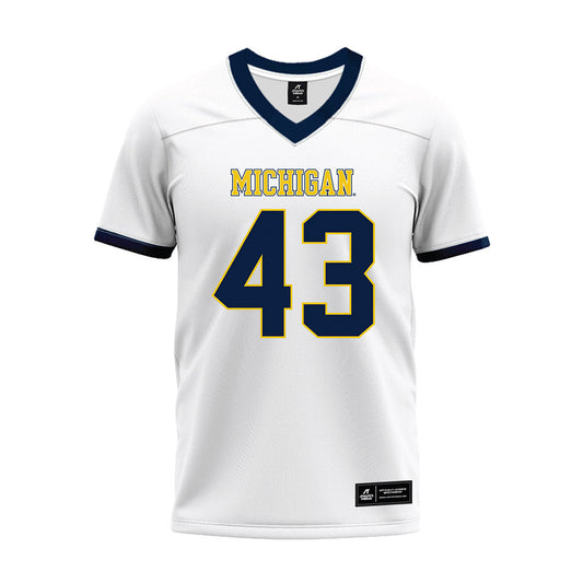 Athlete's Thread University of Michigan Football Deakon Tonielli White Sublimated Jersey