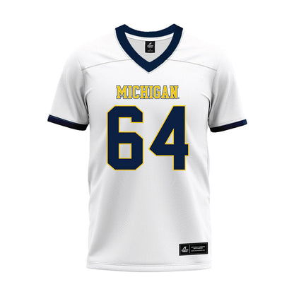 Athlete's Thread University of Michigan Football James Kavouklis White Sublimated Jersey