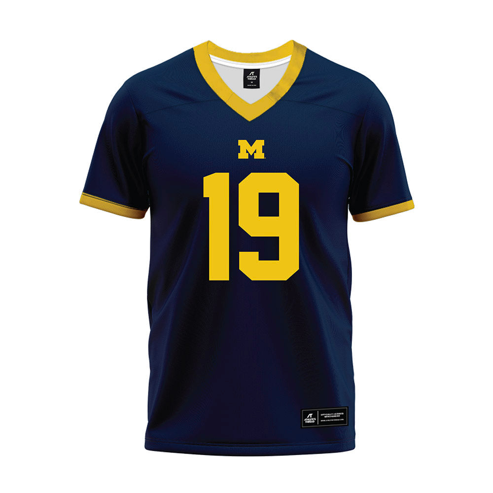 Athlete's Thread University of Michigan Football Bryce Underwood Navy Sublimated Jersey