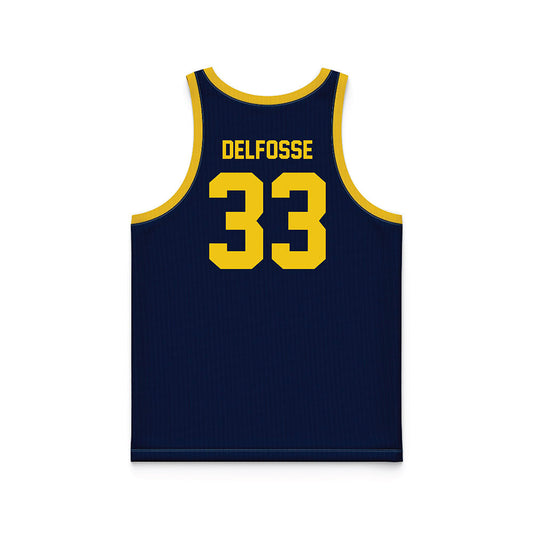 Athlete's Thread University of Michigan Basketball Te'Yala Delfosse Navy Sublimated Jersey