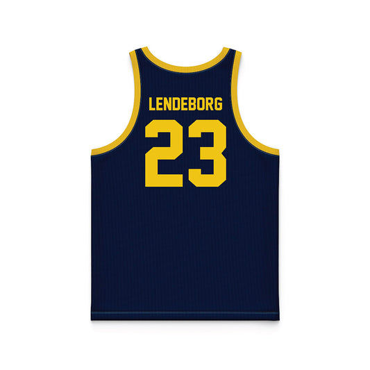 Athlete's Thread University of Michigan Basketball Yaxel Lendeborg Navy Sublimated Jersey