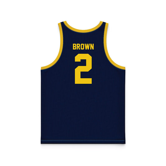 Athlete's Thread University of Michigan Basketball Macy Brown Navy Sublimated Jersey