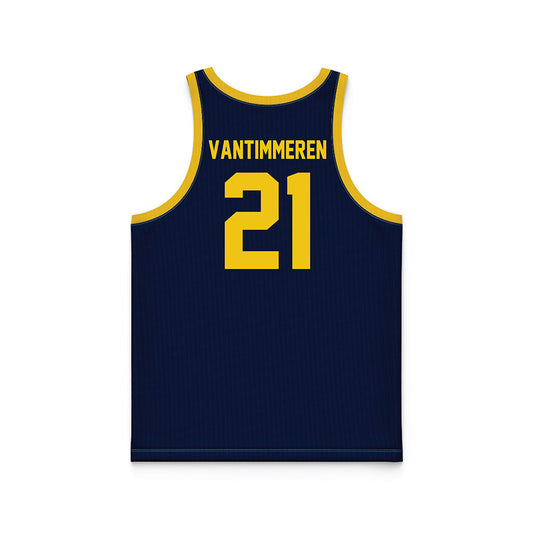 Athlete's Thread University of Michigan Basketball Ally VanTimmeren Navy Sublimated Jersey